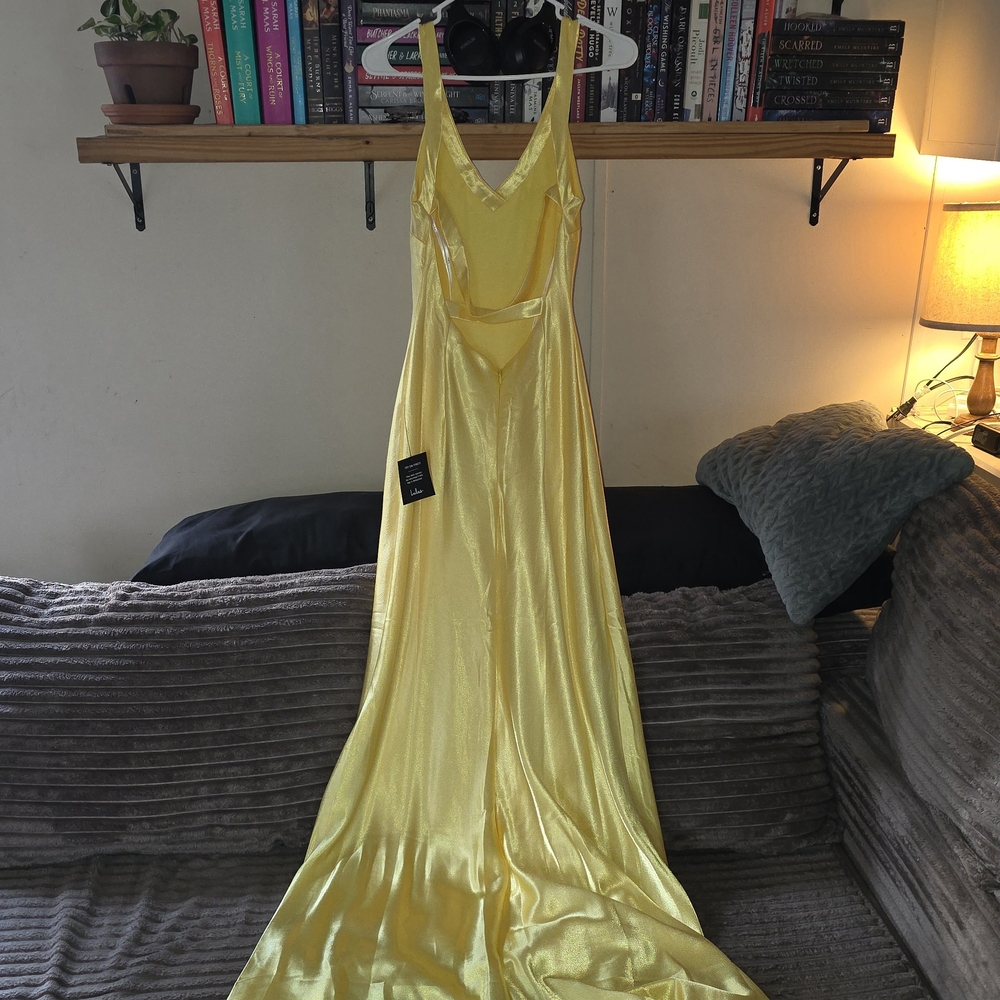 Lulu's Radiant Yellow Backless Dress